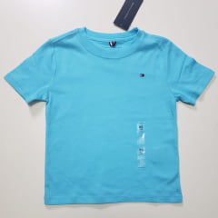 Camiseta Basica Tommy Infantil Azul Piscina